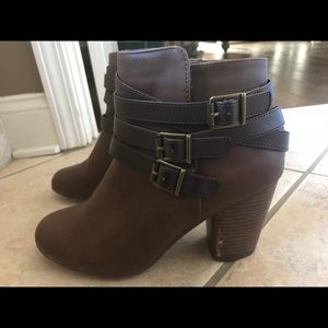 Cognac color booties